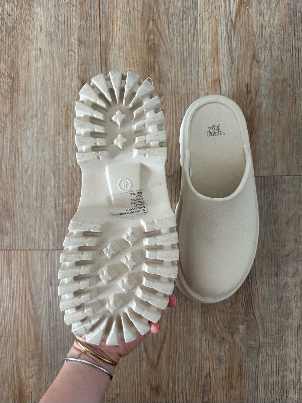 wild fable Cream Chunky Platform Clog Mules - Picture 3 of 5